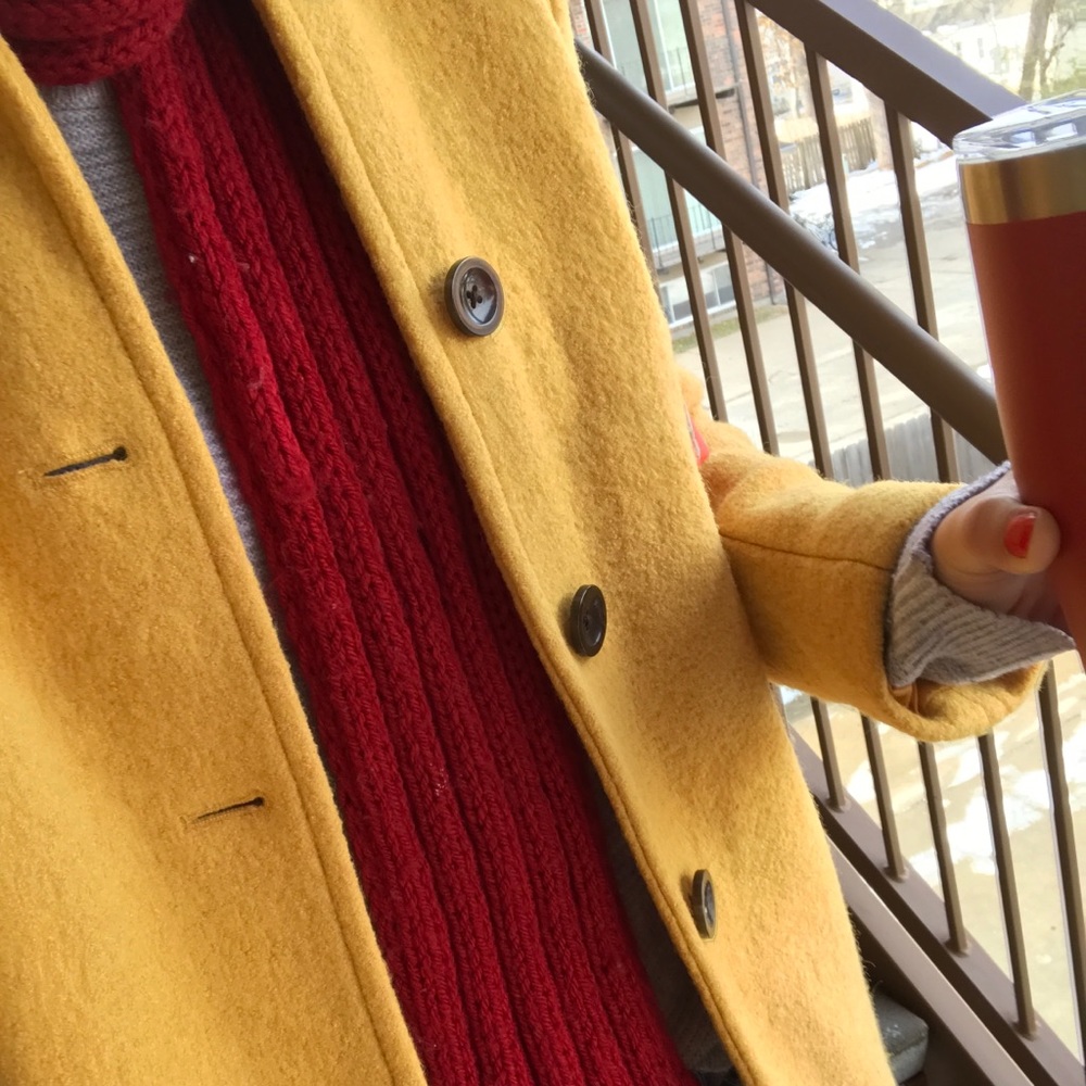 Wool blend coat